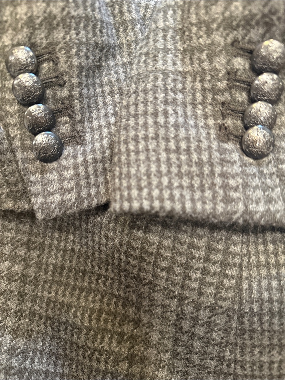 Banana Republic Women Sz 6 Gray Glen Houndstooth Plaid Icon Blazer $200 803502 - Picture 8 of 11
